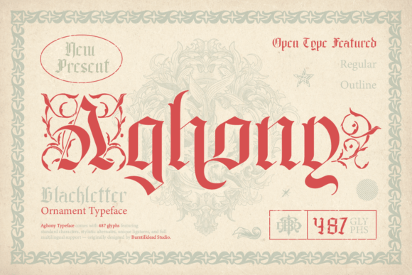 Aghony: A Bold Blackletter Font for Dark, Elegant Design