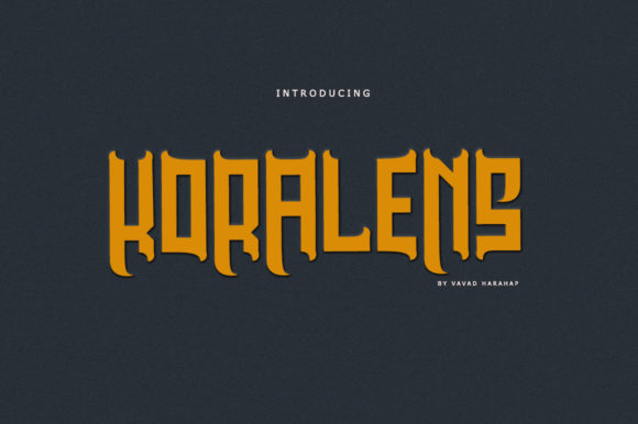 Koralens: A Blackletter Font for Edgy Branding