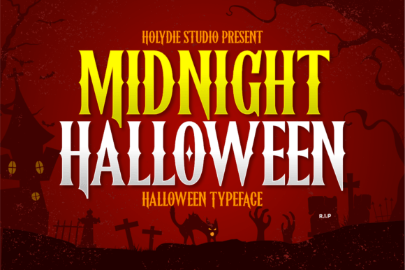 Midnight Halloween: A Blackletter Font with Spooky Character