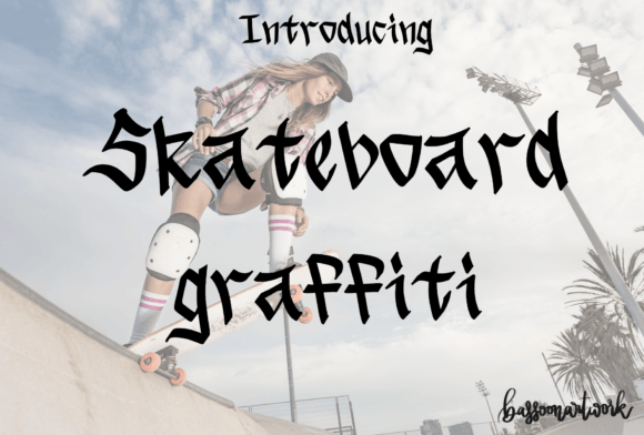 Skateboard Graffiti: A Bold Blackletter Font for Street-Inspired Projects